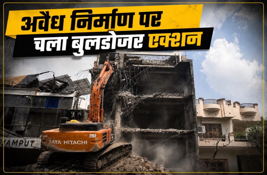 अलीगंज अग्निकांड: अवैध इमारत पर चला बुलडोजर, एलडीए…