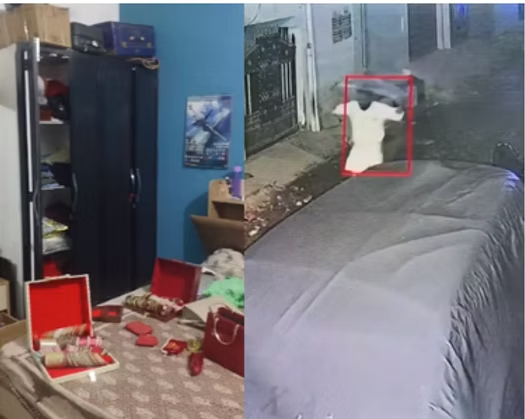गुडंबा में सेवानिवृत्त शिक्षक के घर से 42 लाख की चोरी, सीसीटीवी में दीवार फांदता दिखा चोर