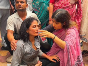 Dimple Yadav At protest site