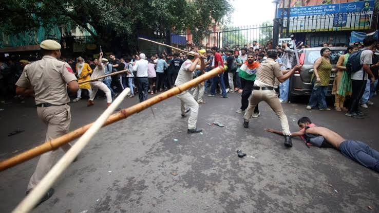 Lathi charge