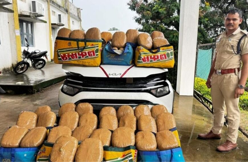 जशपुर में 520 किलो गांजा बरामद, तस्करी के तार यूपी से जुड़े